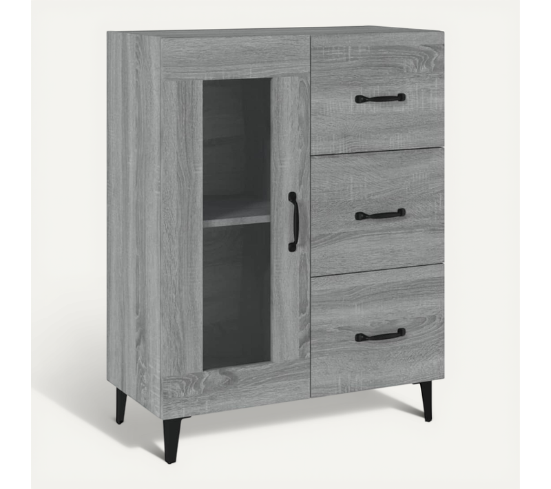 Buffet Sonoma Gris 69,5x34x90 Cm Bois Contreplaqué