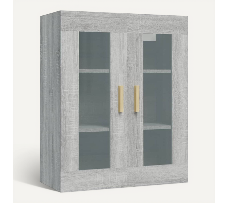 Armoire Murale Suspendue Sonoma Gris 69,5x34x90 Cm