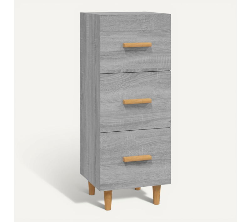 Buffet Sonoma Gris 34,5x34x90 Cm Bois Contreplaqué