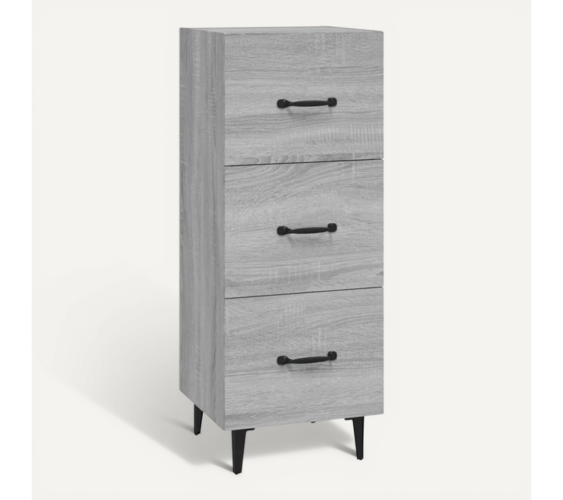 Buffet Sonoma Gris 34,5x34x90 Cm Bois Contreplaqué