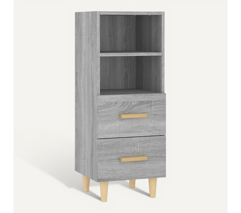 Buffet Sonoma Gris 34,5x34x90 Cm Bois Contreplaqué