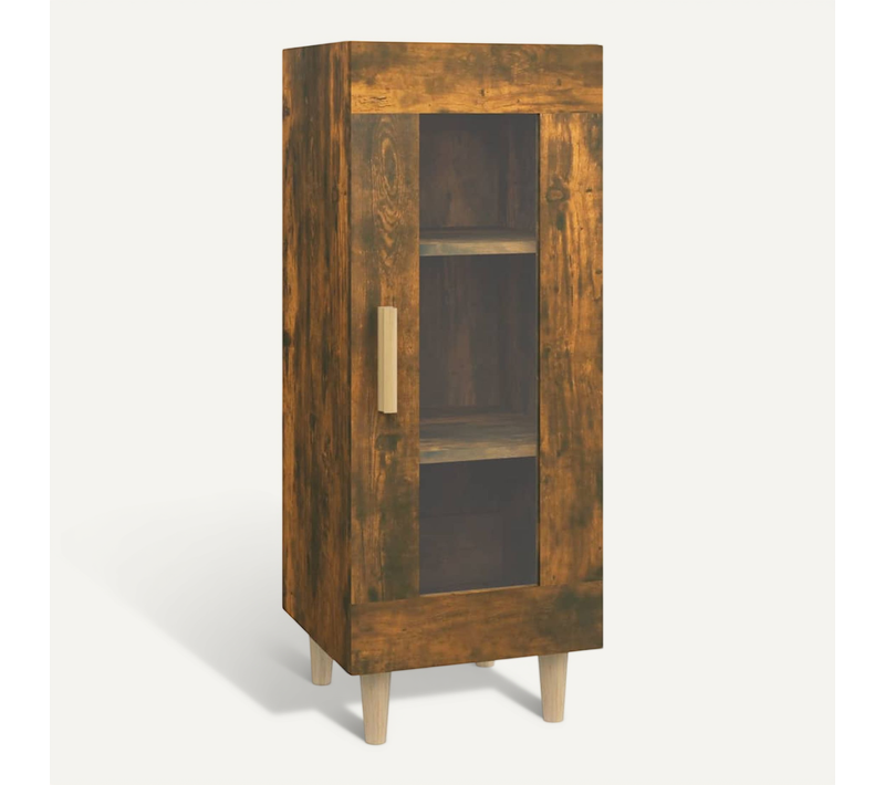 Buffet Chêne Fumé 34,5x34x90 Cm Bois Contreplaqué