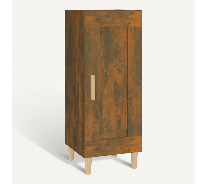 Buffet Chêne Fumé 34,5x34x90 Cm Bois Contreplaqué