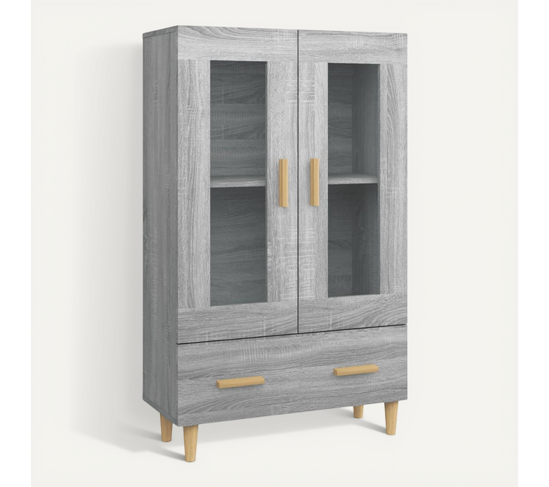 Buffet Sonoma Gris 70x31x115 Cm Bois Contreplaqué