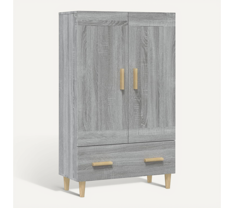 Buffet Sonoma Gris 70x31x115 Cm Bois Contreplaqué