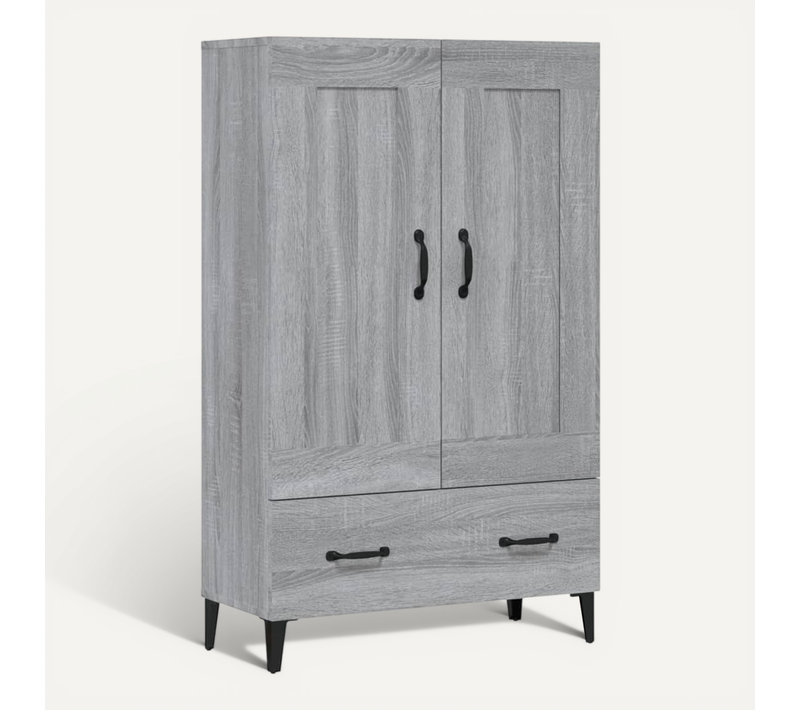 Buffet Sonoma Gris 70x31x115 Cm Bois Contreplaqué
