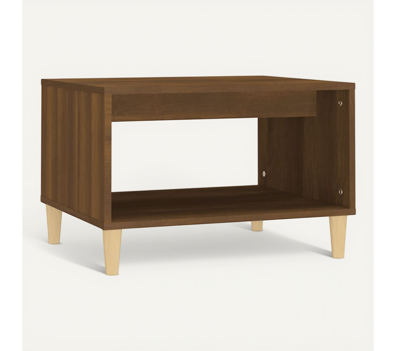 Table Basse Chêne Marron 60x50x40 Cm Bois Contreplaqué