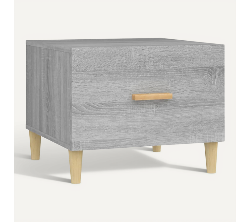 Table Basse Sonoma Gris 50x50x40 Cm Bois Contreplaqué