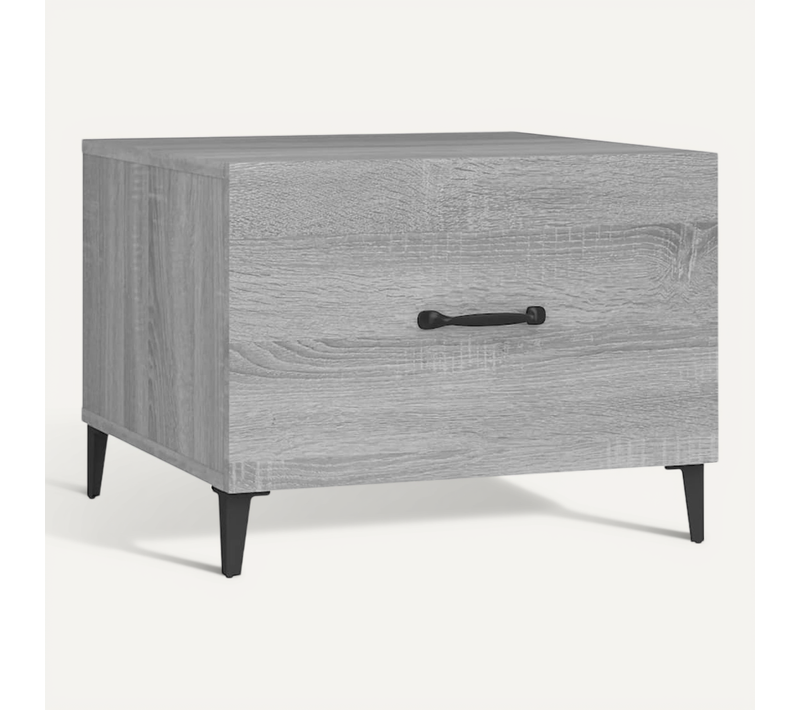 Table Basse Avec Pieds En Métal Sonoma Gris 50x50x40 Cm
