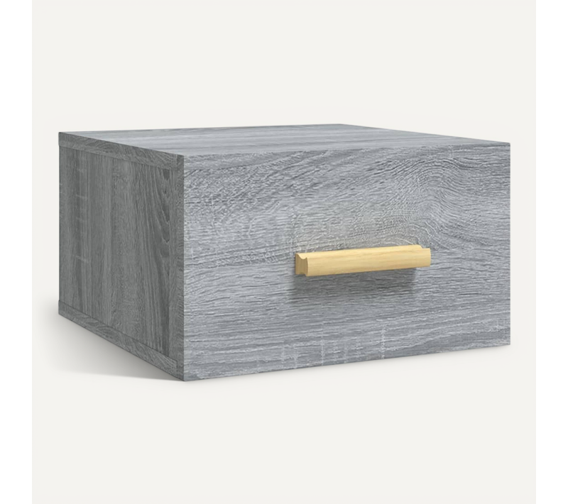 Table De Chevet Murale Sonoma Gris 35x35x20 Cm