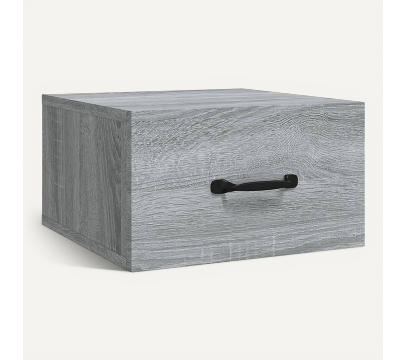 Table De Chevet Murale Sonoma Gris 35x35x20 Cm