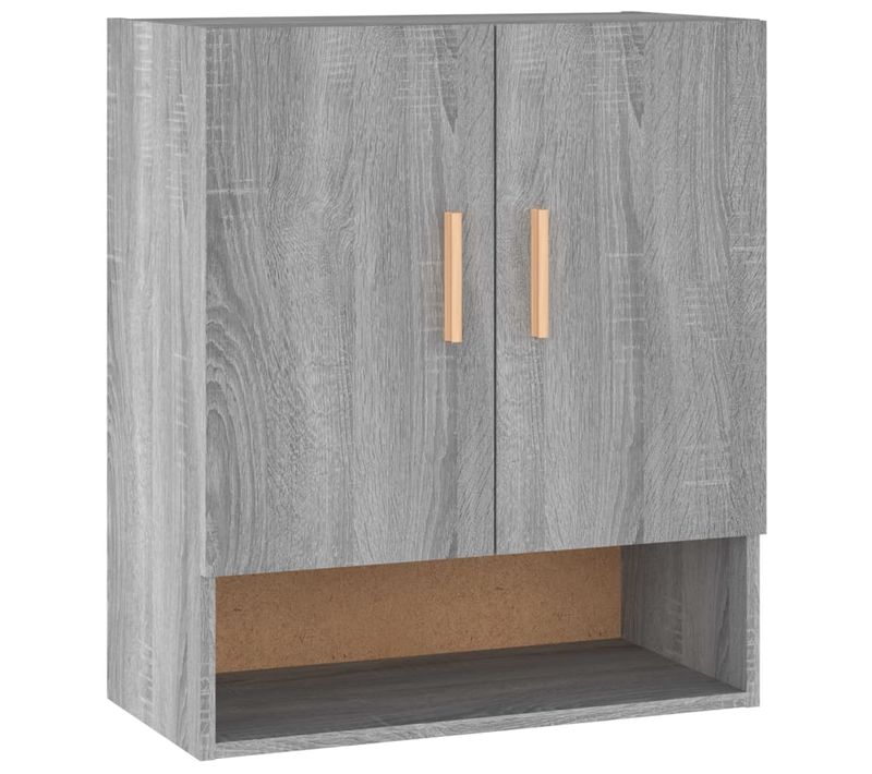 Armoire Murale Sonoma Gris 60x31x70 Cm Bois Contreplaqué
