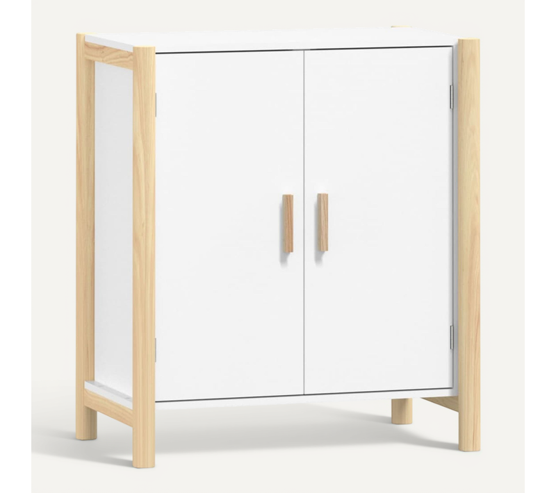 Buffet Blanc 62x38x70 Cm Bois Contreplaqué