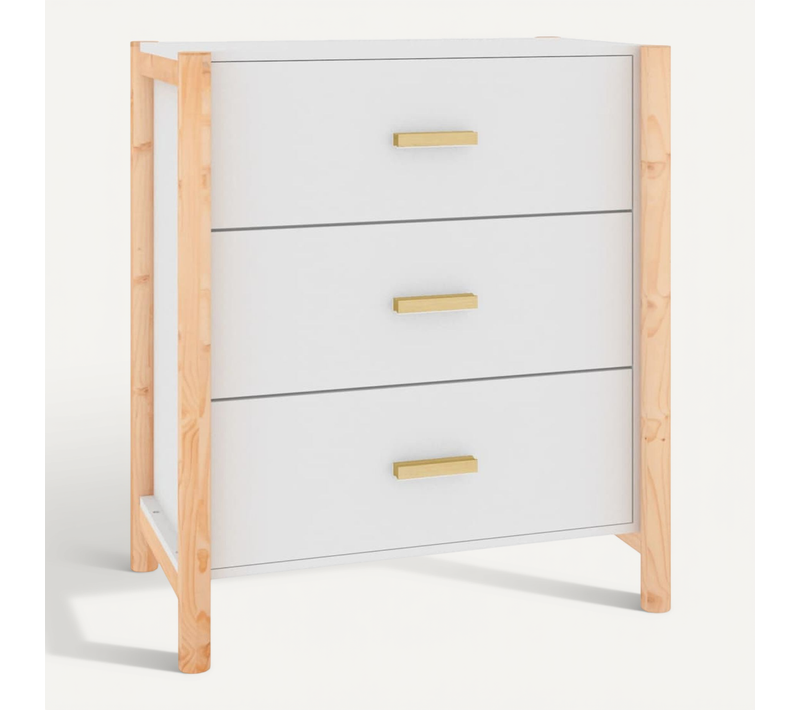 Buffet Blanc 62x38x70 Cm Bois Contreplaqué