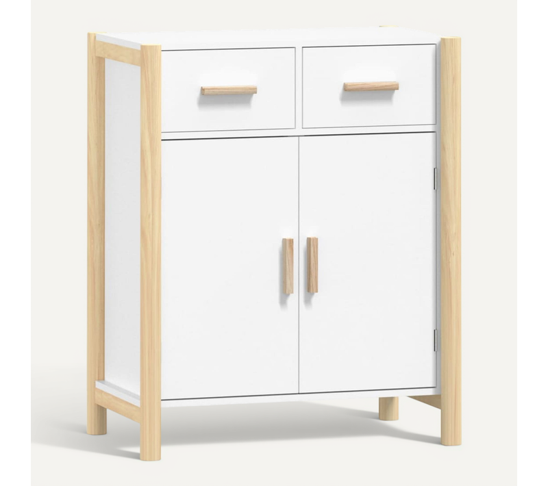 Buffet Blanc 62x38x75 Cm Bois Contreplaqué