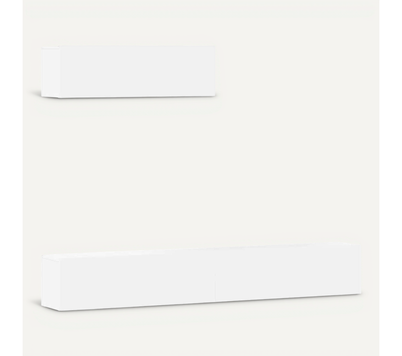 Ensemble De Meubles TV 3 Pièces Blanc Bois Contreplaqué