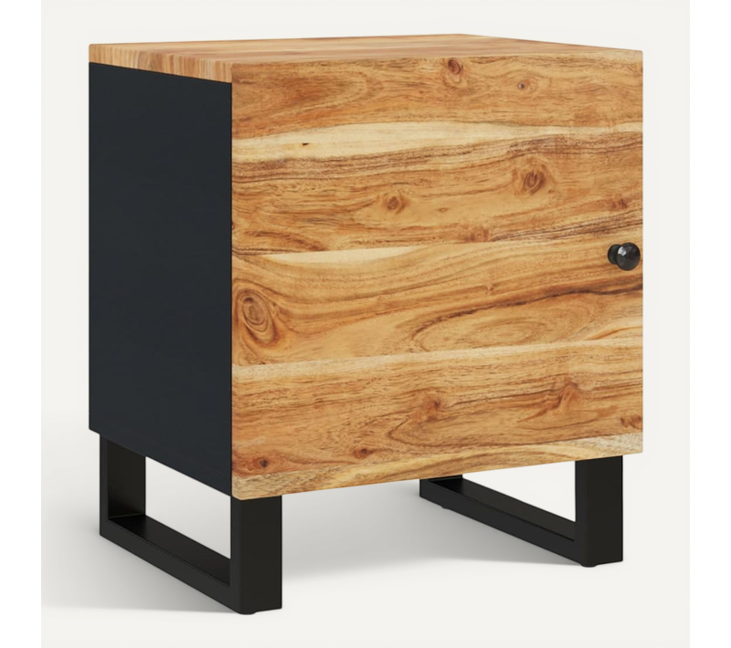 Table De Chevet 40x33x46 Cm Bois D'acacia Massif