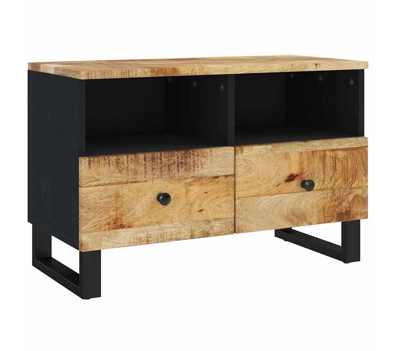 Meuble TV 70x33x46 Cm Bois Massif De Manguier