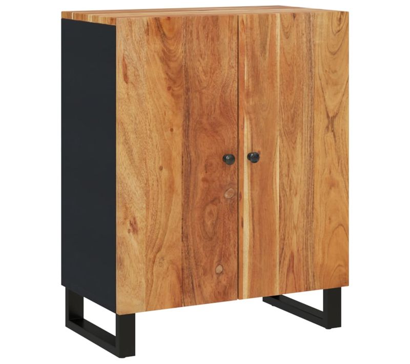 Buffet 60x33x75 Cm Bois Massif D'acacia