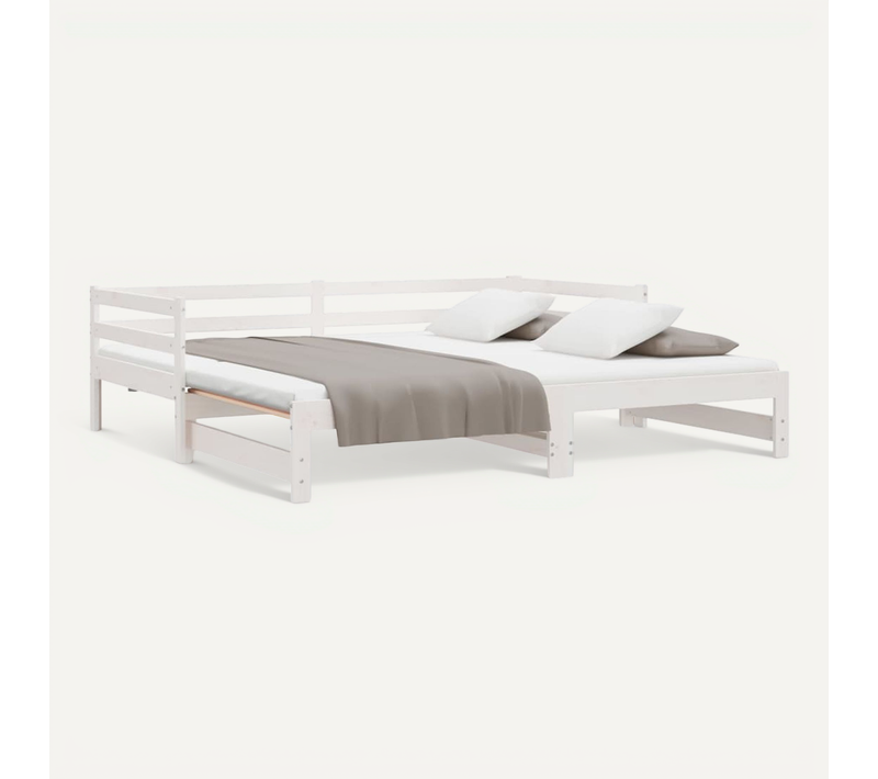Lit Coulissant Sans Matelas Blanc 80x200 Cm