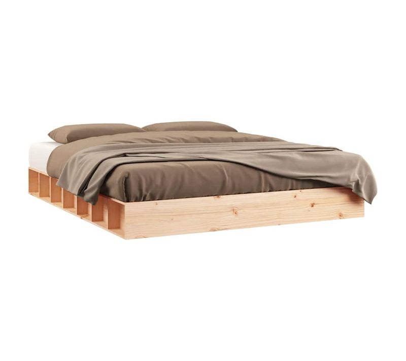 Cadre De Lit Sans Matelas 150x200 Cm Bois Massif