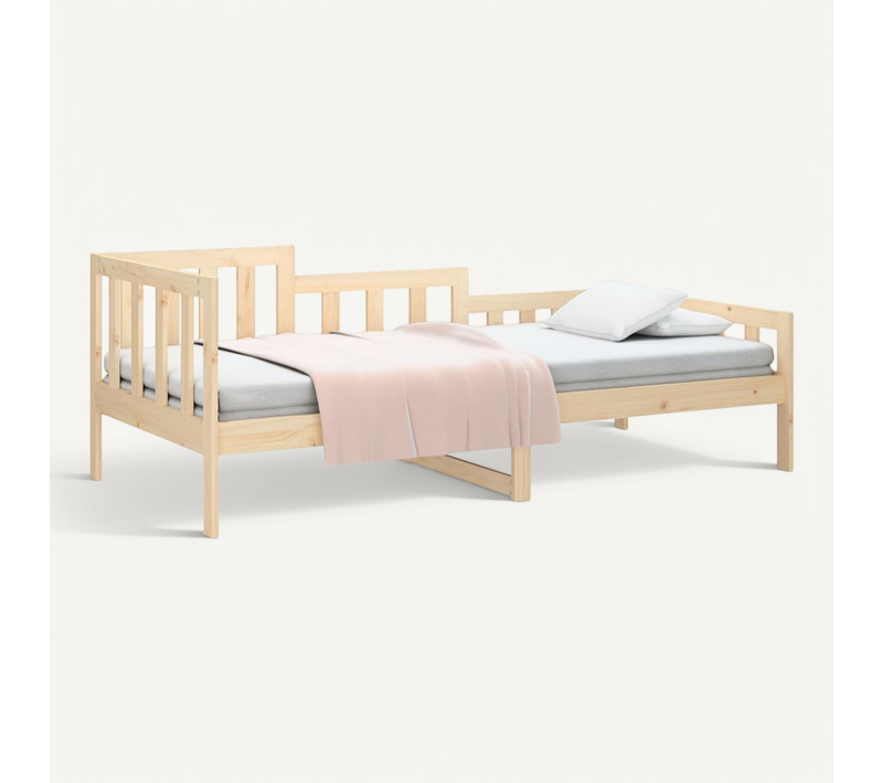 Lit 90x190 Cm Bois De Pin Massif