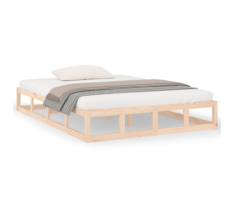 Cadre De Lit Sans Matelas 150x200 Cm Bois Massif