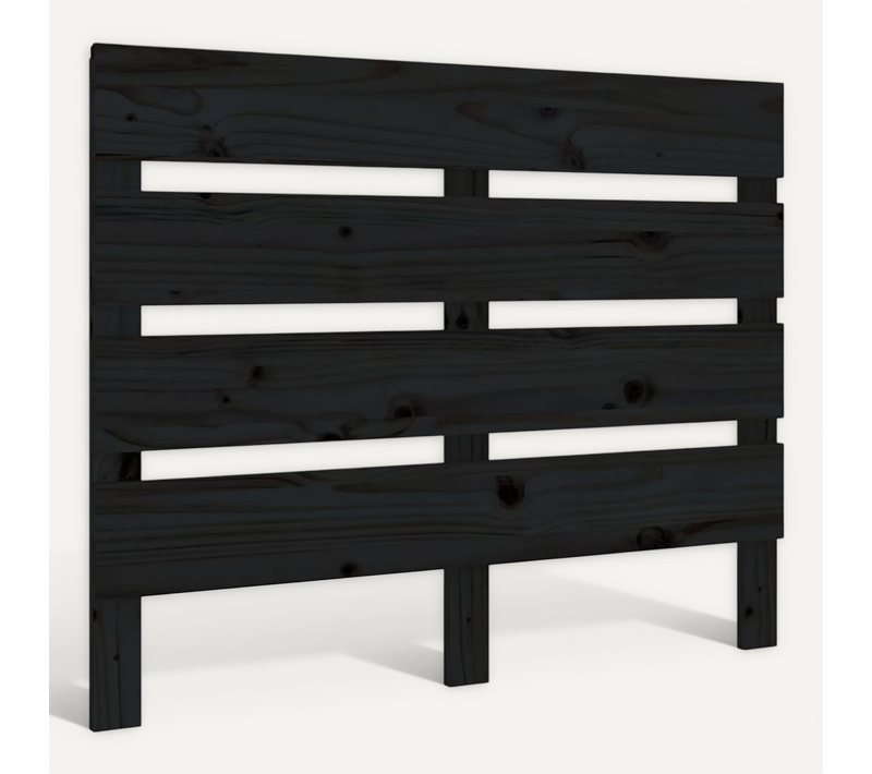 Tête De Lit Noir 100x3x80 Cm Bois Massif De Pin