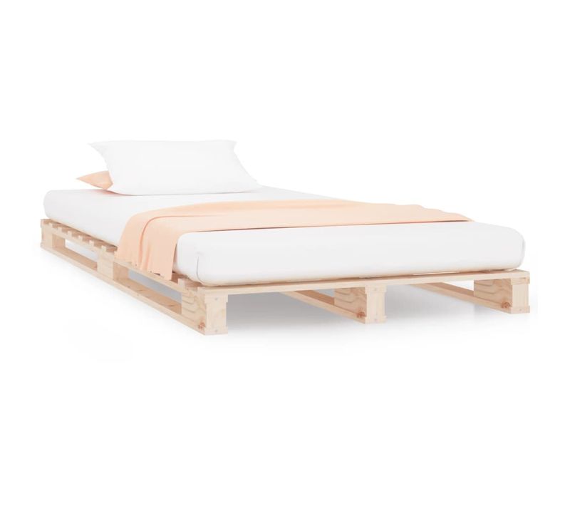 Lit De Palette 100x200 Cm Bois De Pin Massif
