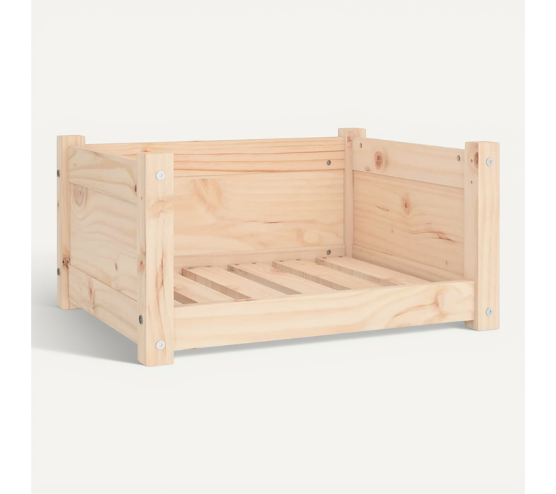 Lit Pour Chien 55,5 X 45,5 X 28 Cm Bois De Pin Massif
