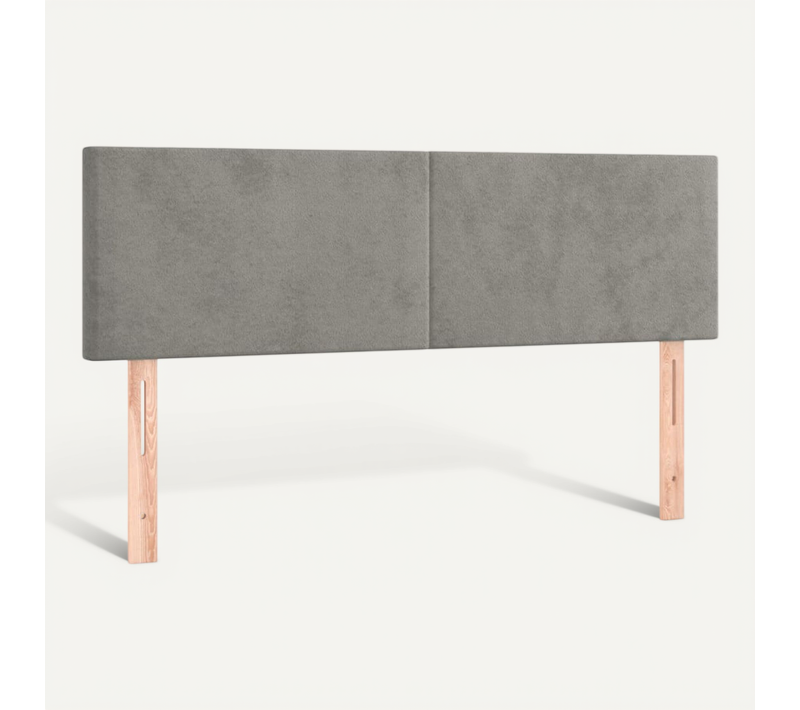 Têtes De Lit Gris Clair 144x5x78/88 Cm Velours