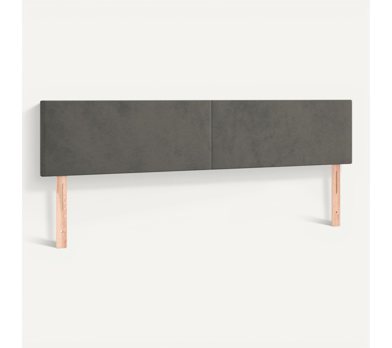 Têtes De Lit 2 PCs Gris Foncé 80x5x78/88 Cm Velours