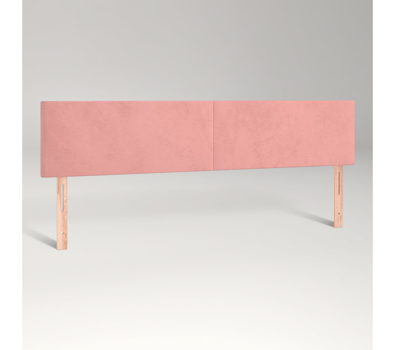 Têtes De Lit Rose 160x5x78/88 Cm Velours
