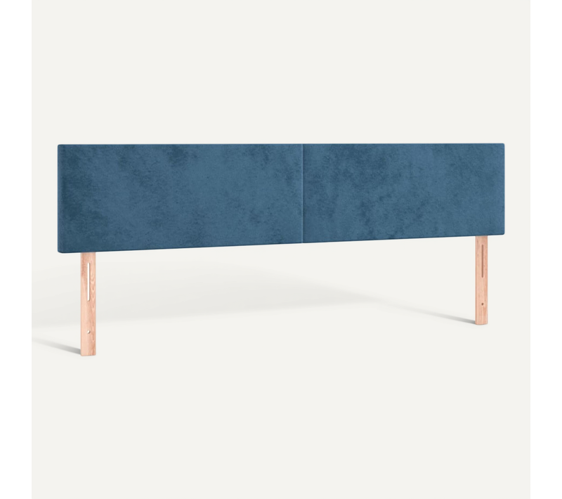 Têtes De Lit Bleu Foncé 200 X 5 X 78/88 Cm Velours