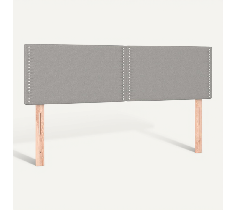 Têtes De Lit Gris Clair 144x5x78/88 Cm Tissu