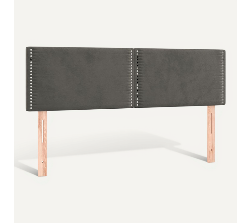 Têtes De Lit Gris Foncé 144x5x78/88 Cm Velours