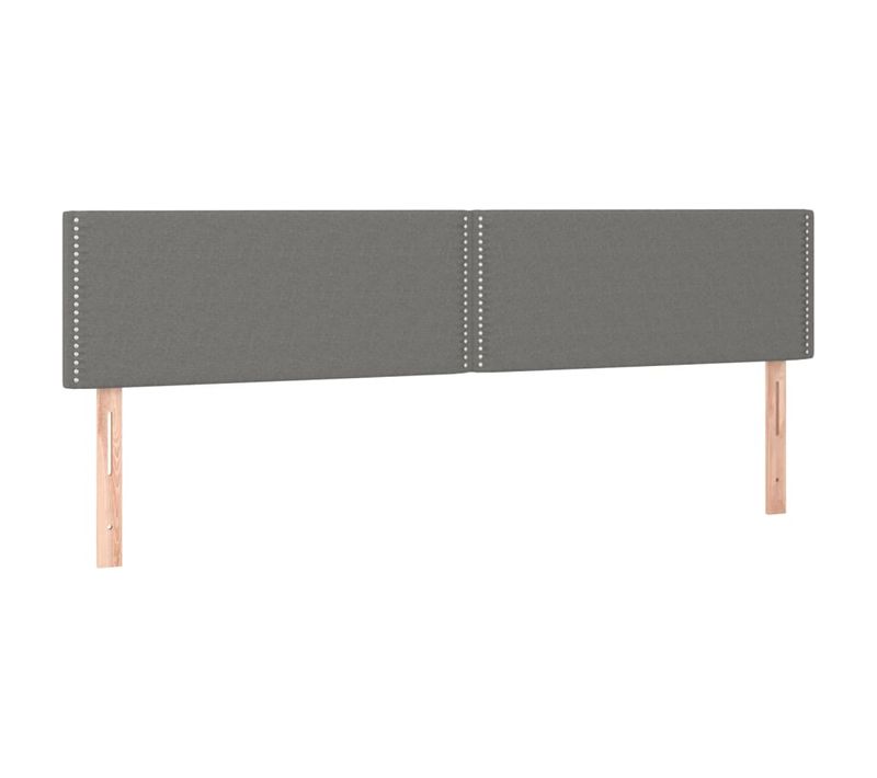 Têtes De Lit 2 PCs Gris Foncé 80x5x78/88 Cm Tissu