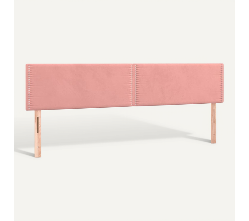 Têtes De Lit Rose 200x5x78/88 Cm Velours