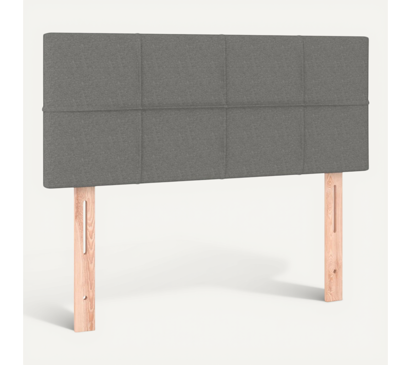 Tête De Lit Gris Foncé 100x5x78/88 Cm Tissu