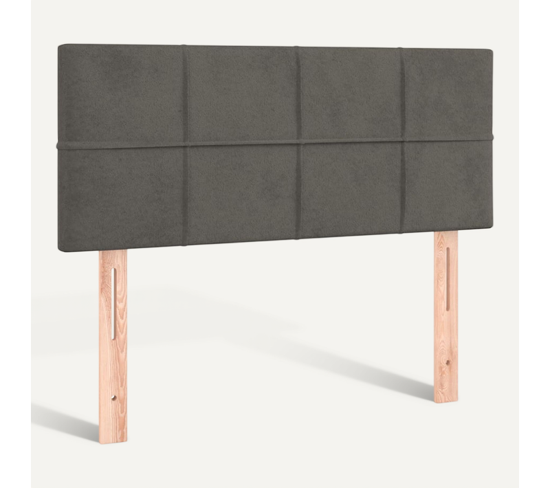 Tête De Lit Gris Foncé 100x5x78/88 Cm Velours