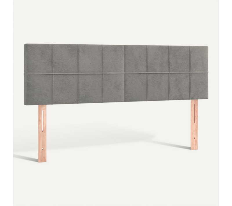 Têtes De Lit Gris Clair 144x5x78/88 Cm Velours