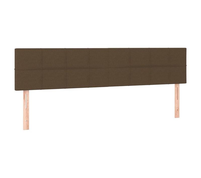 Têtes De Lit 2 Pièces Marron Foncé 80x5x78/88 Cm Tissu