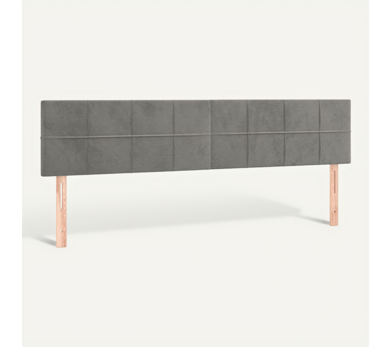 Têtes De Lit Gris Clair 200x5x78/88 Cm Velours