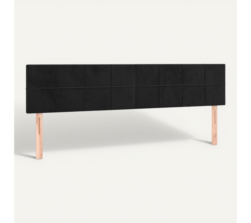 Têtes De Lit 2 PCs Noir 100x5x78/88 Cm Velours