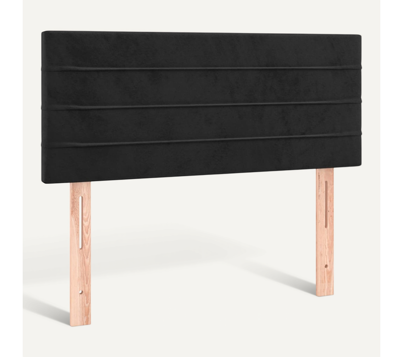 Tête De Lit Noir 90x5x78/88 Cm Velours