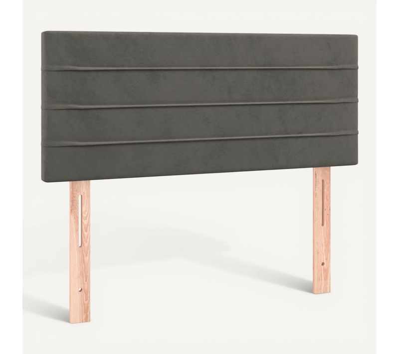 Tête De Lit Gris Foncé 100x5x78/88 Cm Velours
