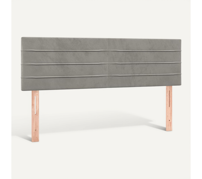 Têtes De Lit Gris Clair 144x5x78/88 Cm Velours
