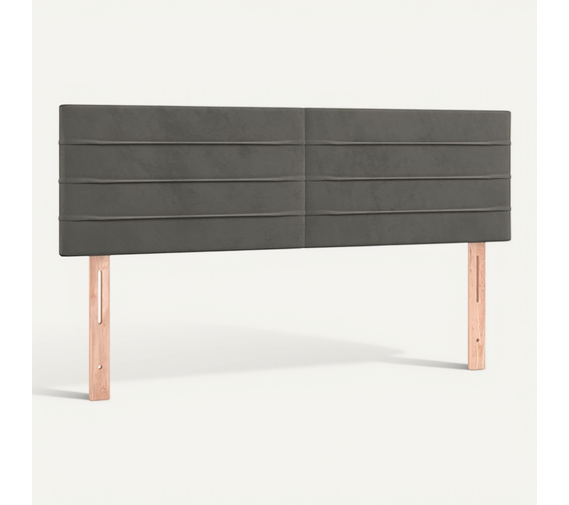 Têtes De Lit Gris Foncé 144x5x78/88 Cm Velours