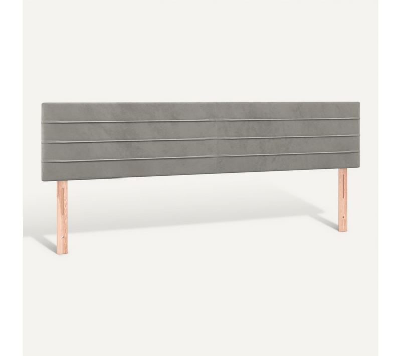 Têtes De Lit Gris Clair 180x5x78/88 Cm Velours