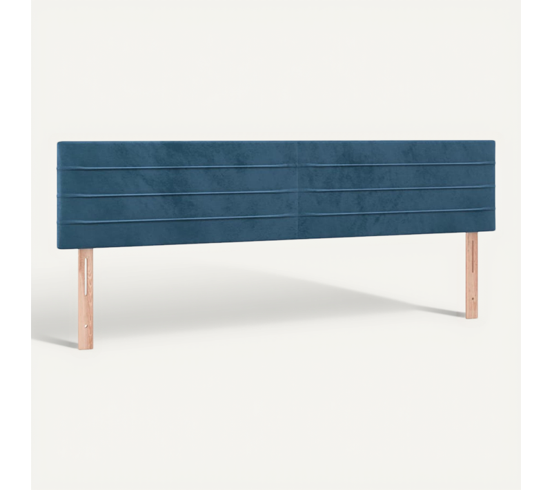 Têtes De Lit Bleu Foncé 180 X 5 X 78/88 Cm Velours